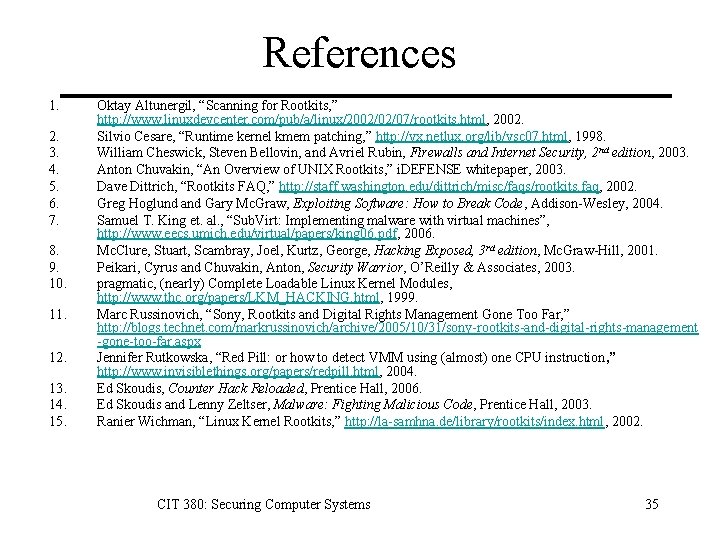 References 1. 2. 3. 4. 5. 6. 7. 8. 9. 10. 11. 12. 13.