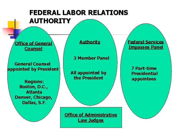 FEDERAL LABOR RELATIONS AUTHORITY Office of General Counsel Authority Federal Services Impasses Panel 3