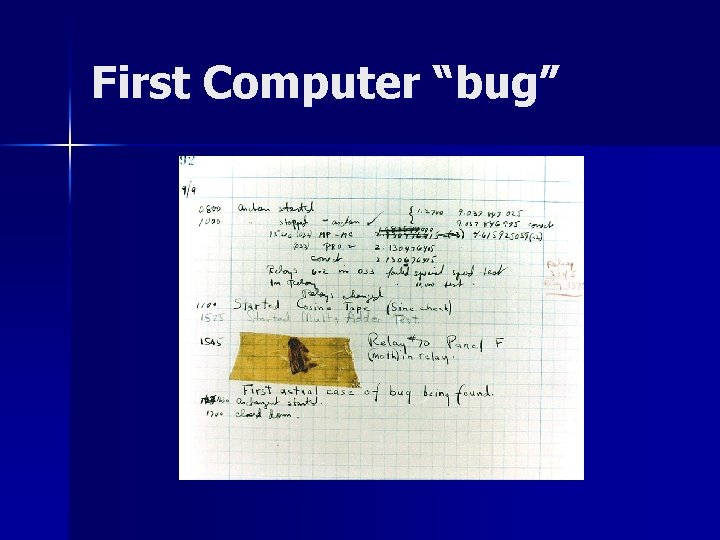 First Computer “bug” 