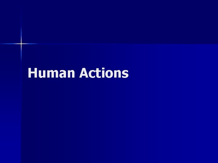 Human Actions 