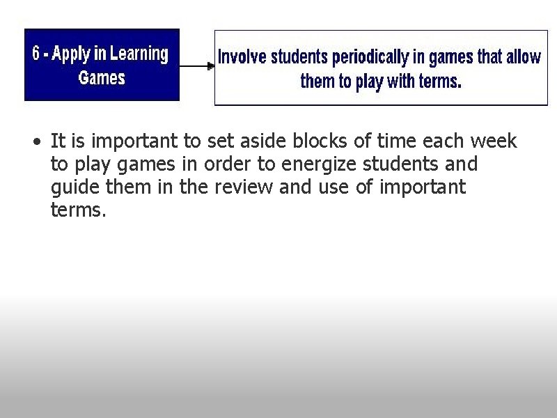  • It is important to set aside blocks of time each week to