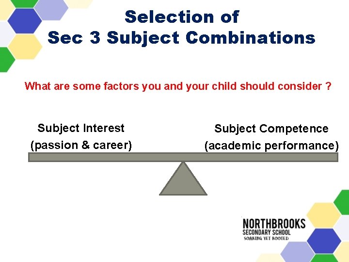 Selection of Sec 3 Subject Combinations What are some factors you and your child