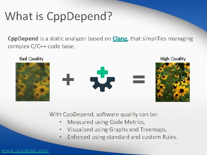 What is Cpp. Depend? Cpp. Depend is a static analyzer based on Clang, that
