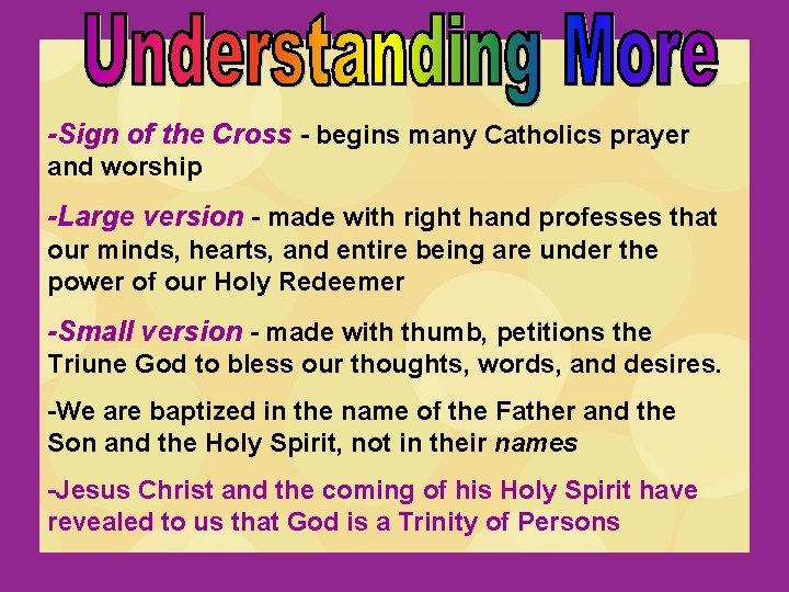 -Sign of the Cross - begins many Catholics prayer and worship -Large version -