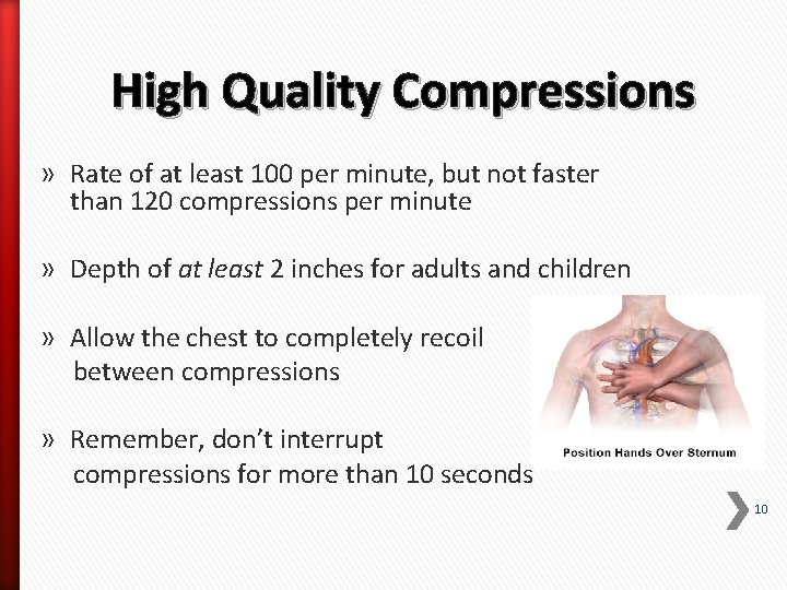 High Quality Compressions » Rate of at least 100 per minute, but not faster