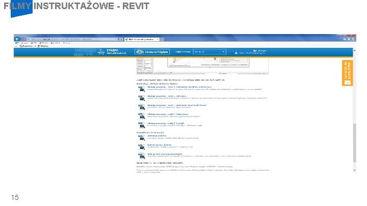 FILMY INSTRUKTAŻOWE - REVIT 15 