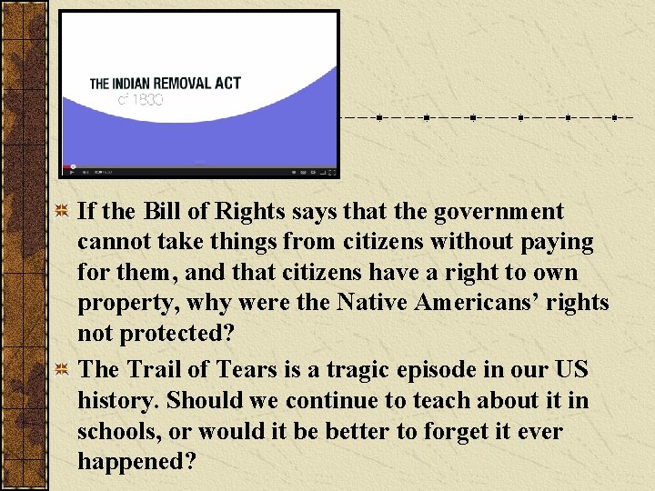 If the Bill of Rights says that the government cannot take things from citizens