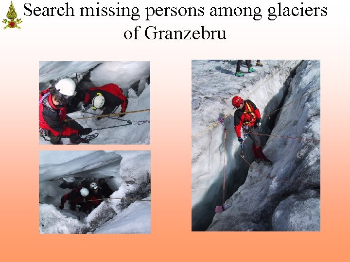 Search missing persons among glaciers of Granzebru 