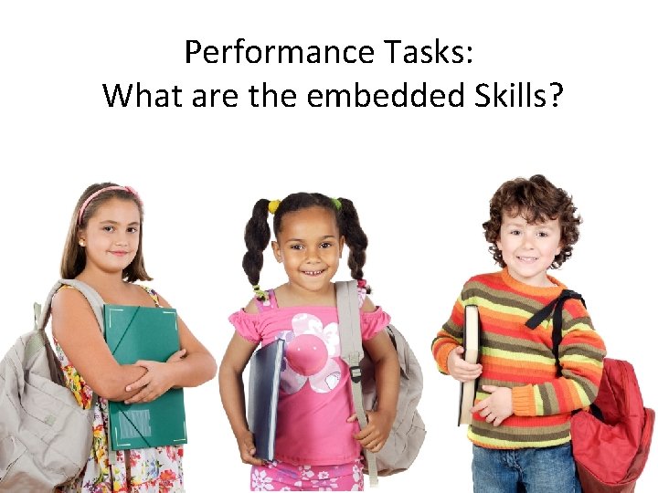 Performance Tasks: What are the embedded Skills? 