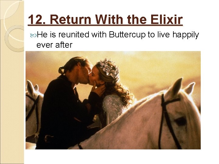 12. Return With the Elixir He is reunited with Buttercup to live happily ever