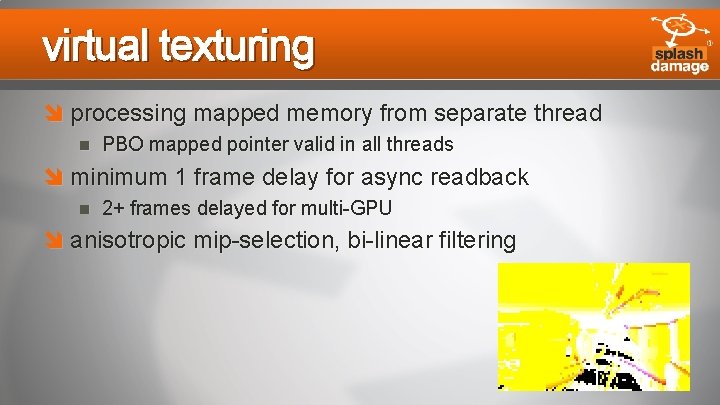 virtual texturing processing mapped memory from separate thread PBO mapped pointer valid in all