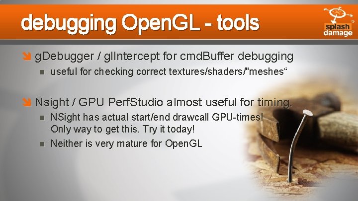 debugging Open. GL - tools g. Debugger / gl. Intercept for cmd. Buffer debugging