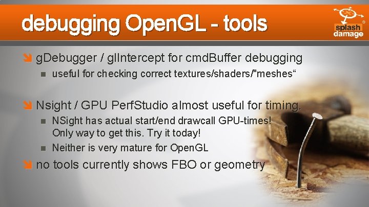 debugging Open. GL - tools g. Debugger / gl. Intercept for cmd. Buffer debugging