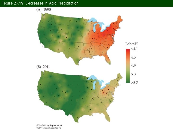 Figure 25. 19 Decreases in Acid Precipitation 