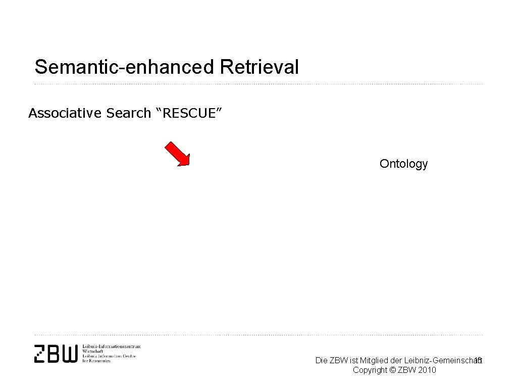 Semantic-enhanced Retrieval Associative Search “RESCUE” Ontology Die ZBW ist Mitglied der Leibniz-Gemeinschaft 16 Copyright