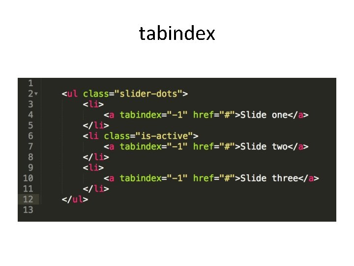 tabindex 