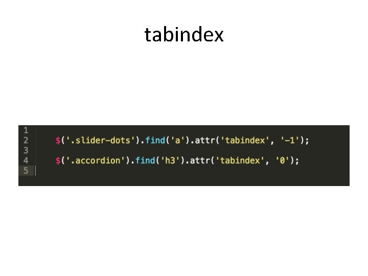 tabindex 