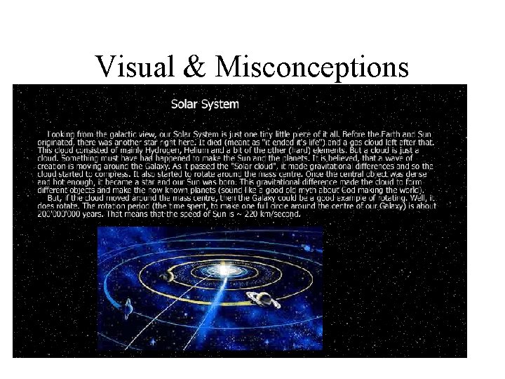 Visual & Misconceptions 