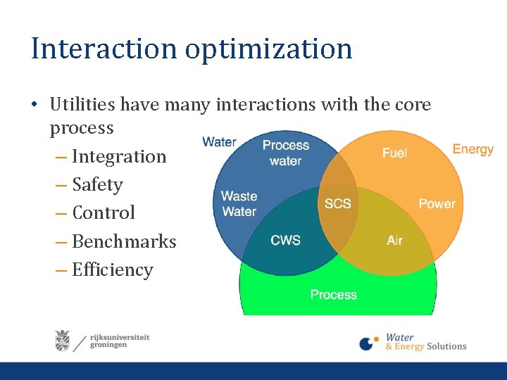 Interaction optimization • Utilities have many interactions with the core process – Integration –