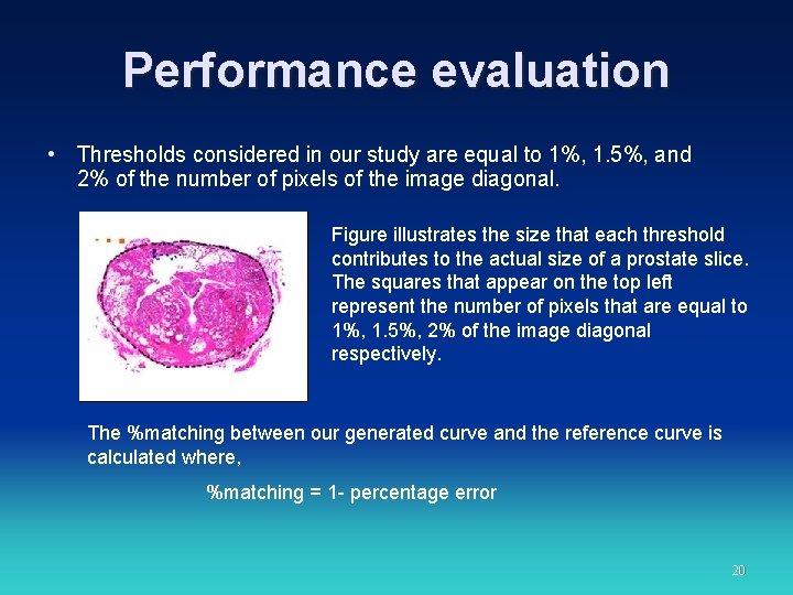 Performance evaluation • Thresholds considered in our study are equal to 1%, 1. 5%,