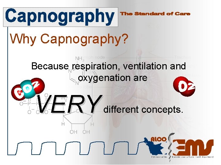 Why Capnography? Because respiration, ventilation and oxygenation are VERY different concepts. 