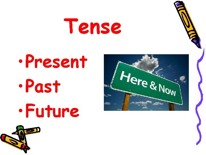 Tense • Present • Past • Future 