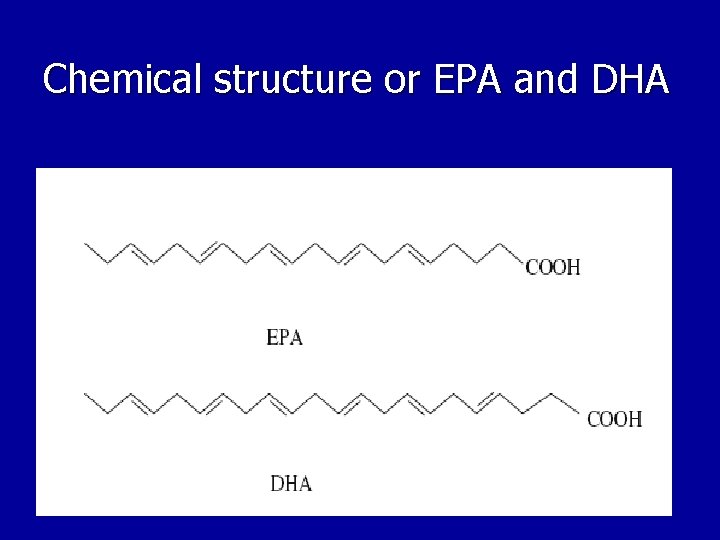 Chemical structure or EPA and DHA 