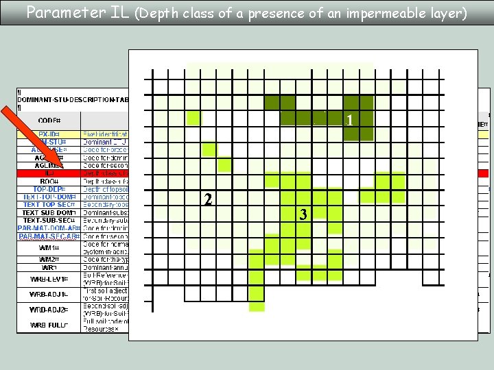 Parameter IL (Depth class of a presence of an impermeable layer) 1 2 3