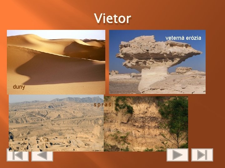 Vietor veterná erózia duny spraš 