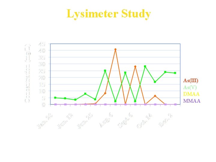 Lysimeter Study Lysimeter 2 – CCA-Treated Wood (50% New & 50% Used As(III) As(V)