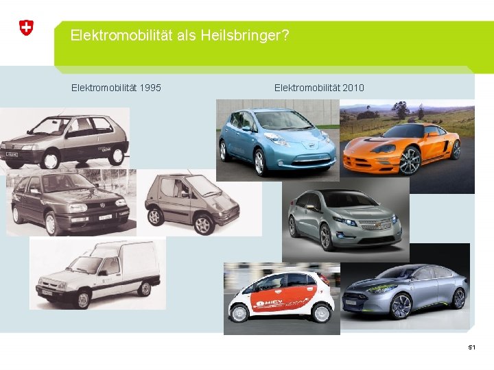 Elektromobilität als Heilsbringer? Elektromobilität 1995 Elektromobilität 2010 51 