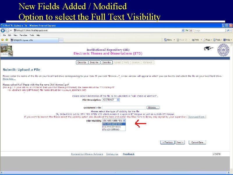 New Fields Added / Modified Option to select the Full Text Visibility 