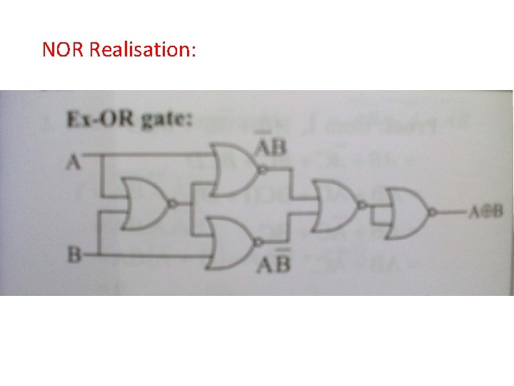 NOR Realisation: 