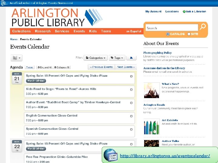 http: //library. arlingtonva. us/eventscalendar/ 