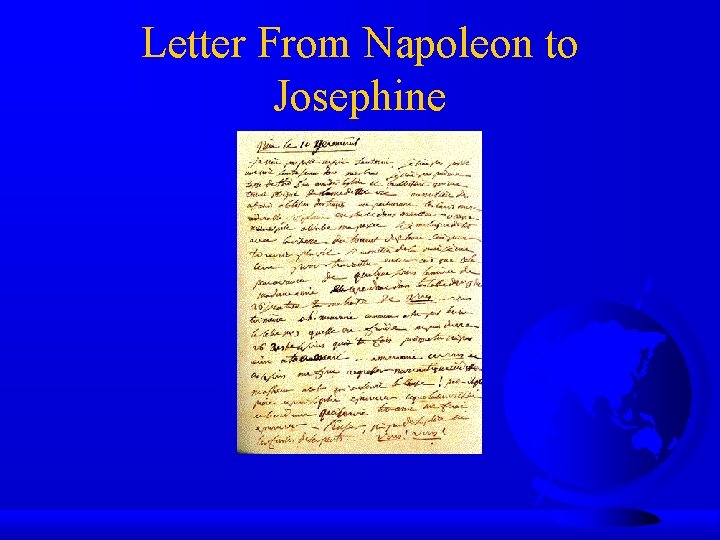 Letter From Napoleon to Josephine 