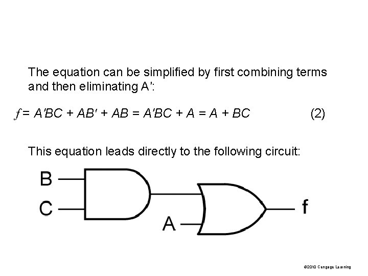 The equation can be simplified by first combining terms and then eliminating A′: f The equation can be simplified by first combining terms and then eliminating A′: f
