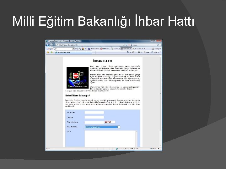 Milli Eğitim Bakanlığı İhbar Hattı 