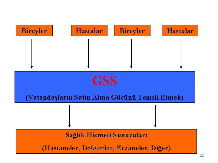 Bireyler Hastalar GSS (Vatandaşların Satın Alma Gücünü Temsil Etmek) Sağlık Hizmeti Sunucuları www. hakanozyildiz.