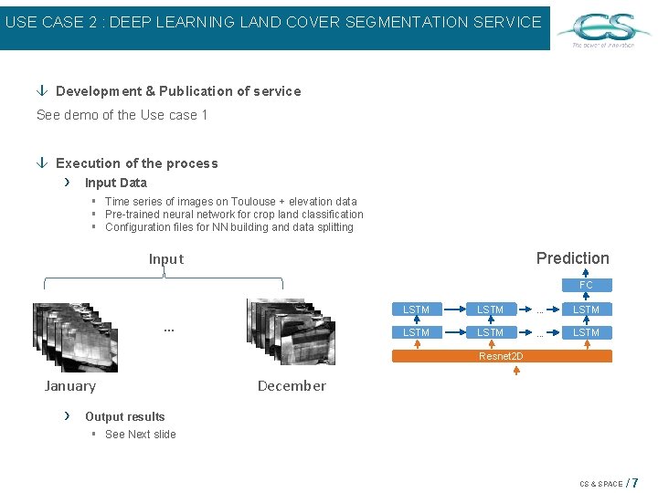 USE CASE 2 : DEEP LEARNING LAND COVER SEGMENTATION SERVICE â Development & Publication USE CASE 2 : DEEP LEARNING LAND COVER SEGMENTATION SERVICE â Development & Publication