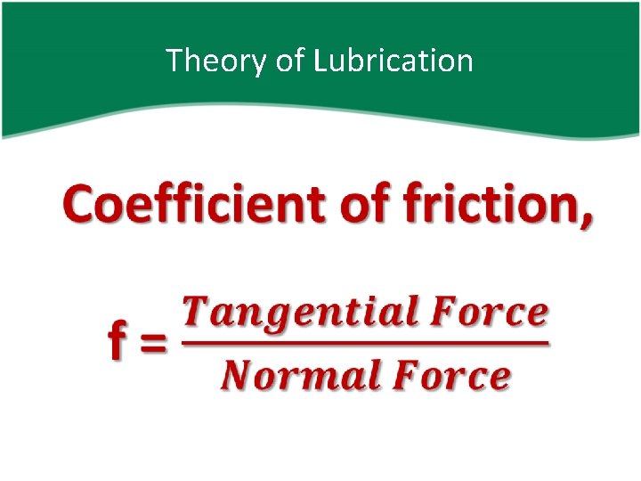 Theory of Lubrication 