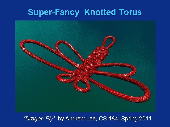 Super-Fancy Knotted Torus “Dragon Fly” by Andrew Lee, CS-184, Spring 2011 