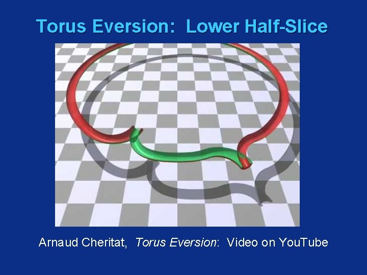 Torus Eversion: Lower Half-Slice Arnaud Cheritat, Torus Eversion: Video on You. Tube 