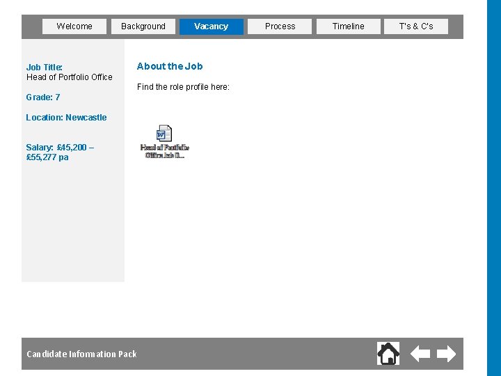 Welcome Background Job Title: Head of Portfolio Office Vacancy About the Job Find the