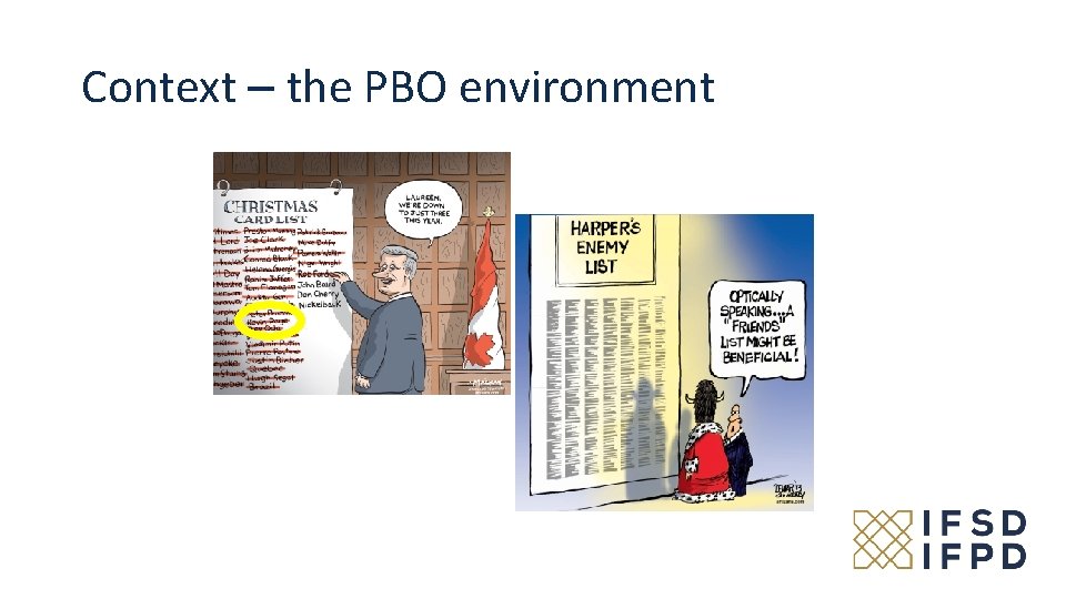 Context – the PBO environment 