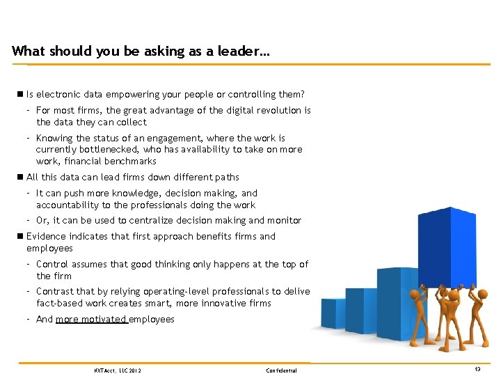 What should you be asking as a leader… n Is electronic data empowering your