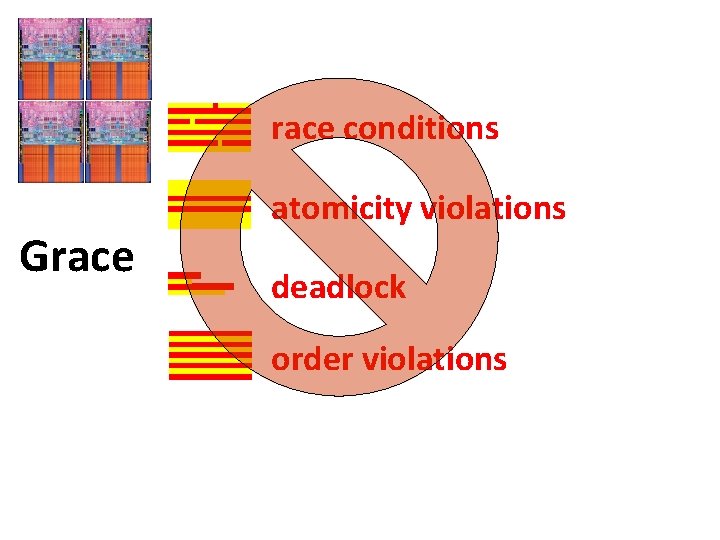 race conditions Grace atomicity violations deadlock order violations 