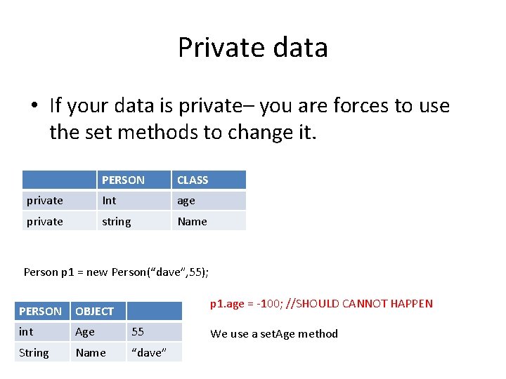 Private data • If your data is private– you are forces to use the