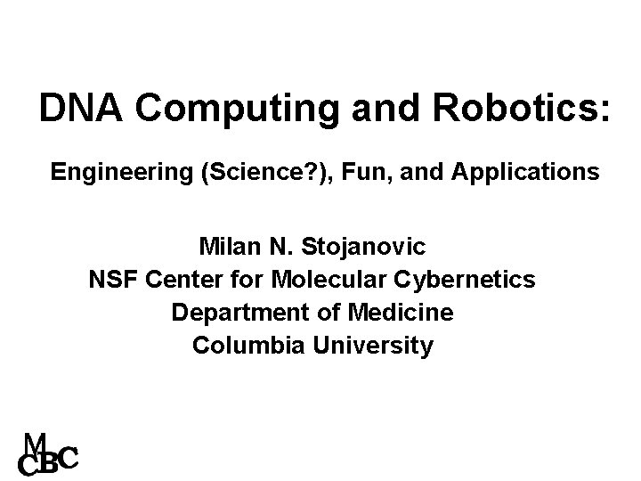 dna computing and robotics engineering science fun and