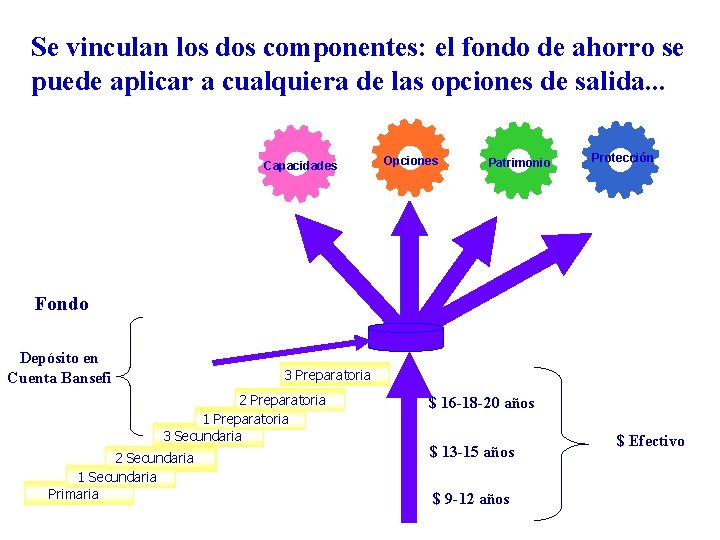 Se vinculan los dos componentes: el fondo de ahorro se puede aplicar a cualquiera