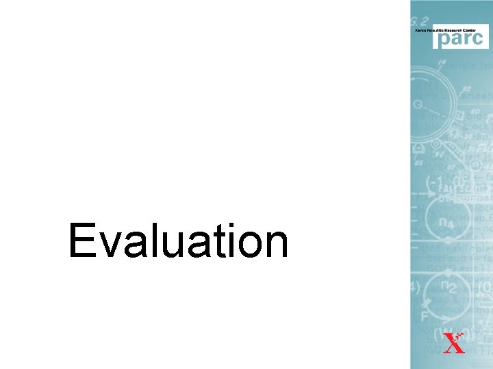 Evaluation 